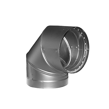 DVL 8 in. Diameter x 90-Degree Adjustable Elbow Double-Wall Chimney Pipe, 8DVL-E90