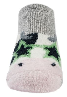 Little Hotties Unisex Youth Starry Eyed Cow Cozy Socks, 1-Pair