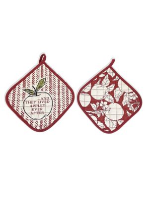 Bella Bug and They Lived Appley Ever After Apple Pot Holders, 2 pc.