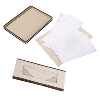 Image showing  Dishware or Closet Window Storage Boxes, Natural, 2-Pack