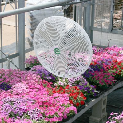 Image showing  12 in. Single-Speed Indoor EZ-Breeze HAF Basket Fan with Bracket and 10 ft. Cord, 850 CFM, White