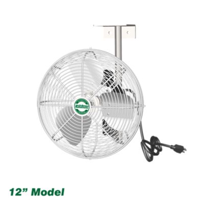 Image showing  12 in. Single-Speed Indoor EZ-Breeze HAF Basket Fan with Bracket and 10 ft. Cord, 850 CFM, White