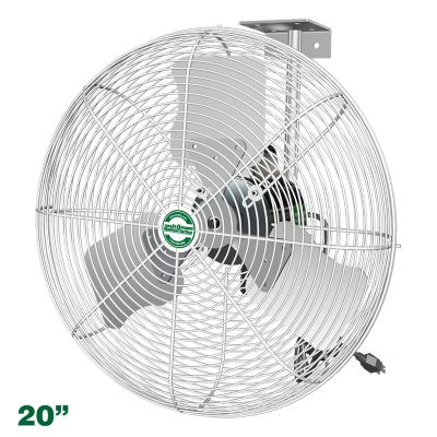 J&D Manufacturing 20 in. Ez-Breeze HAF Basket Fan with Bracket and Cord, White, 115V, 1/10 HP, 1 PH/1 Speed