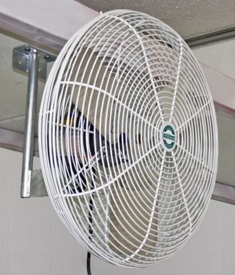 Image showing  20 in. 1-Speed Indoor EZ-Breeze HAF Basket Fan with Bracket and Cord, 1,625 CFM, White