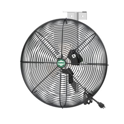 Image showing  24 in. Variable Speed Indoor High-Output Deluxe Basket Fan with Bracket and 10 ft. Cord, 5,370 CFM, Black
