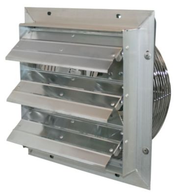 Image showing  12 in. Aluminum Shutter Fan with 10 ft. Cord, 115V, 1/10 HP, 1 Phase, 1 Speed