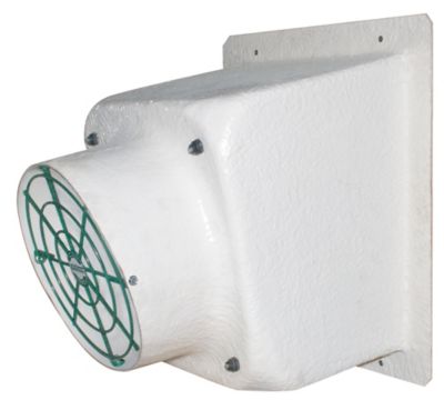 J&D Manufacturing 12 in. Tornado Fiberglass Direct Drive Exhaust Fan, 115/230V, 1/3 HP, 1 Phase, 1 Speed, 3 PB, Poly Shutters