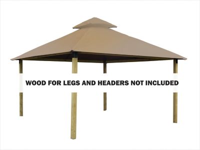 ACACIA 12 ft. Outdura Gazebo, Antique Beige