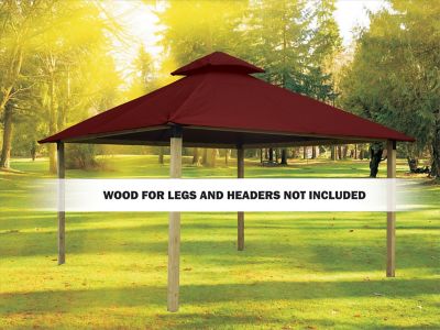 Image showing  12 ft. Outdura Gazebo, Burgundy