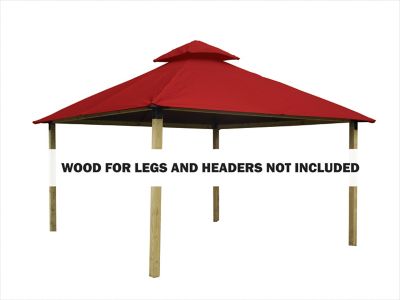 ACACIA 12 ft. Outdura Gazebo, China Red