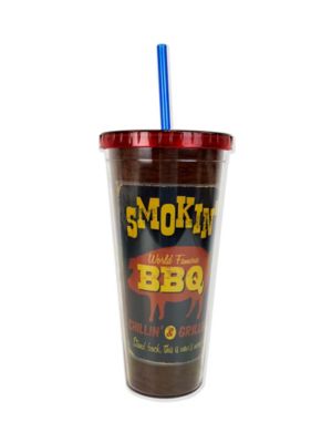 Bella Bug 24 oz. Acrylic Tumbler Saying Smokin BBQ