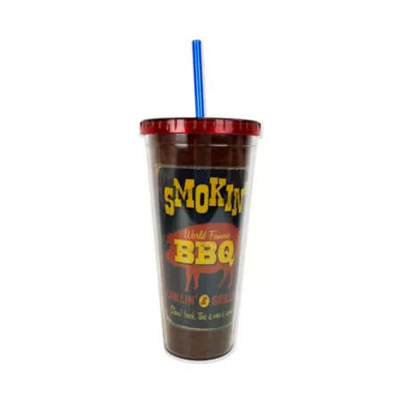 Bella Insect 24 oz Acrylic tumbler saying Smokin BBQ Tumblers