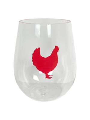 Bella Bug 16 oz. Acrylic Wine Farm Animal Silhouette Cups, 4 pc.