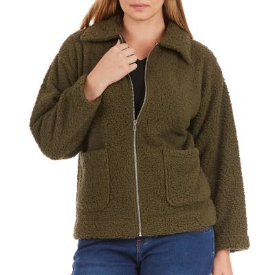 Smith's American Women's Butter Sherpa Full-Zip Jacket with Patch Pockets