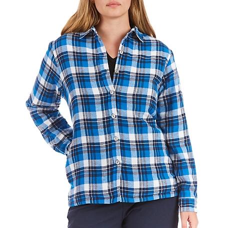 Smith's American Women's Fleece-Lined Flannel Plaid Shirt Jacket at ...
