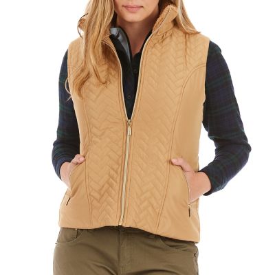Smith's American Women's Quilted Vest With Butter Sherpa Lining