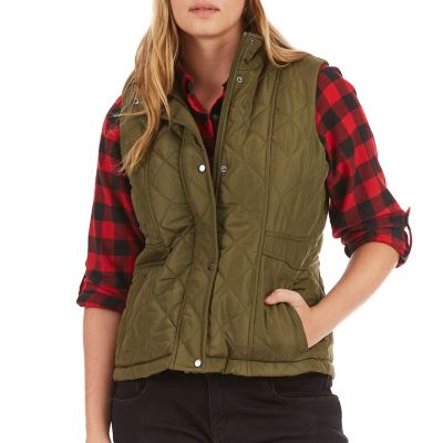 Smith's American Women's Velour-Lined Quilted Vest