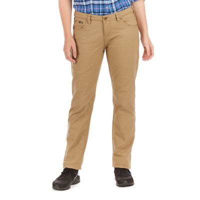 Smith's American Women's Relaxed Fit Mid-Rise Fleece-Lined Stretch Canvas 5-Pocket Pants I need khaki work pants and am exposed to cold weather in my position , so I searched for lined pants