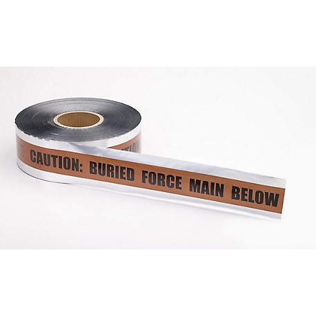 Mutual Industries 2 in. x 1,000 ft. Detect Force Main Brown Tape