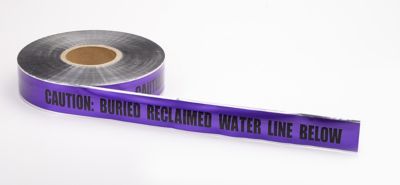 Mutual Industries 2 in. x 1,000 ft. Detectable Marking Tape, Underground Reclaimed Water, Polyethylene