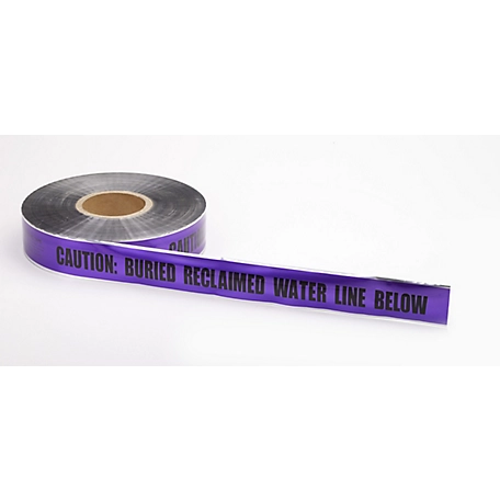 Mutual Industries 2 in. x 1,000 ft. Detectable Marking Tape, Underground Reclaimed Water, Polyethylene
