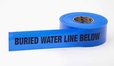 Mutual Industries 3 in. x 1,000 ft. Blue Non-Detectable Water Line Tape
