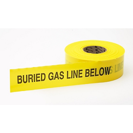 Mutual Industries 3 in. x 1,000 ft. Yellow Non-Detectable Gas Line Tape