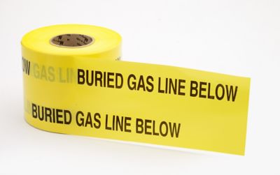 Mutual Industries Yellow Non-Detectable Gas Line Marking Tape, 6 in. x 1,000 ft.