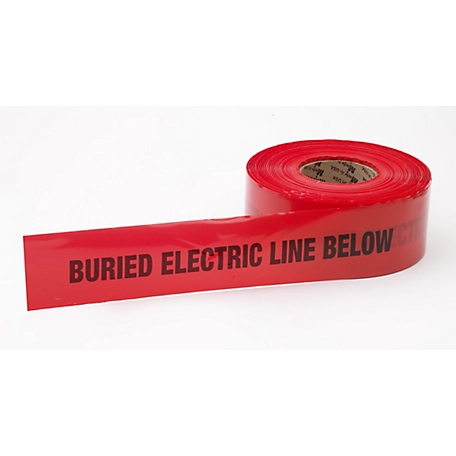 Mutual Industries 3 in. x 1,000 ft. Red Non-Detectable Electric Line Tape