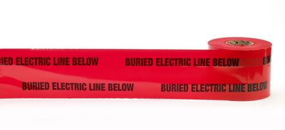 Mutual Industries 6 in. x 1,000 ft. Red Non-Detectable Electric Line Tape