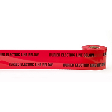 Mutual Industries 6 in. x 1,000 ft. Red Non-Detectable Electric Line Tape