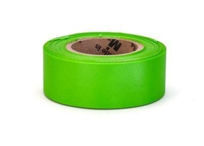 Mutual Industries 1-3/16 in. x 100 yd. Ultra Glo High Visibility Flagging Tape, Lime, 12-Pack
