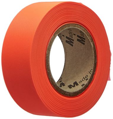Mutual Industries 1-3/16 in. x 100 yd. Ultra Glo High Visibility Flagging Tape, Orange, 12-Pack
