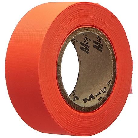 Mutual Industries 1-3/16 in. x 100 yd. Ultra Glo High Visibility Flagging Tape, Orange, 12-Pack