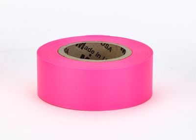 Mutual Industries 1-3/16 in. x 50 yd. Ultra Glo High Visibility Flagging Tape, Pink, 12-Pack