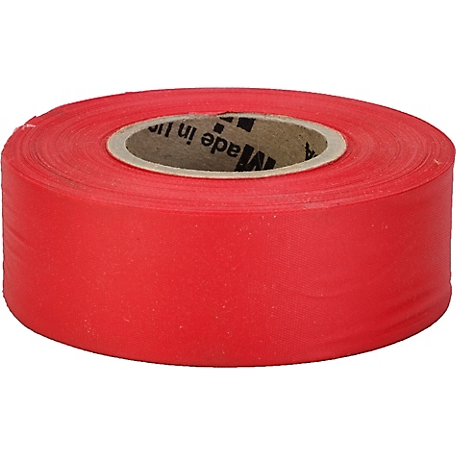 Mutual Industries 1-3/16 in. x 50 yd. Ultra Glo High Visibility Flagging Tape, Red, 12-Pack