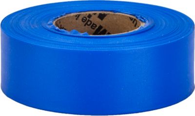 Mutual Industries 1-3/16 in. x 100 yd. Ultra Standard High Visibility Flagging Tape, Blue, 12-Pack