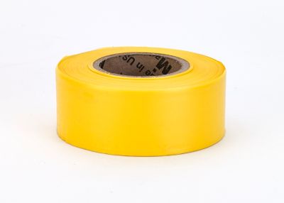 Mutual Industries 1-3/16 in. x 100 yd. Ultra Standard High Visibility Flagging Tape, Yellow, 12-Pack
