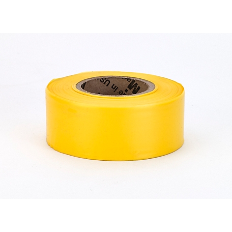 Mutual Industries 1-3/16 in. x 100 yd. Ultra Standard High Visibility Flagging Tape, Yellow, 12-Pack