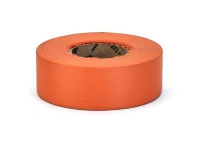 Mutual Industries 1-3/16 in. x 100 yd. Ultra Standard High Visibility Flagging Tape, Orange, 12-Pack