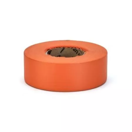 Mutual Industries 1-3/16 in x 100 yd Ultra Standard High Visibility Warning Tape Orange Pack of 12 Flagging Tape