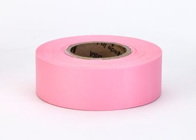Mutual Industries 1-3/16 in. x 100 yd. Ultra Standard High Visibility Flagging Tape, Pink, 12-Pack