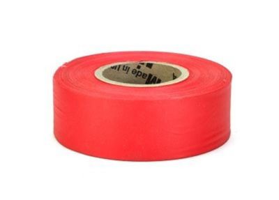 Mutual Industries 1-3/16 in. x 100 yd. Ultra Standard High Visibility Flagging Tape, Red, 12-Pack