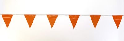 Mutual Industries 60 ft. Orange Pennant Flags, 10-Pack