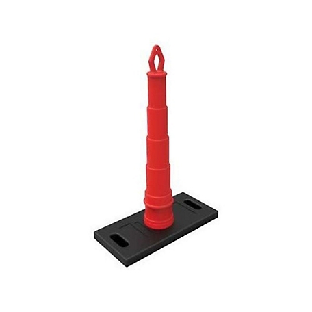 Mutual Industries OSHA Perimeter Rubber Marker Stanchion with Post and Base