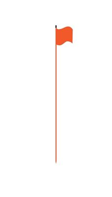 Mutual Industries Orange Snow Poles with Flags, 48 in., 100-Pack