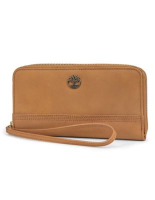 Timberland Nubuck Leather Zip-Around Wallet, Large