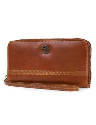Timberland Buff Apache Leather Zip-Around Wallet, Large