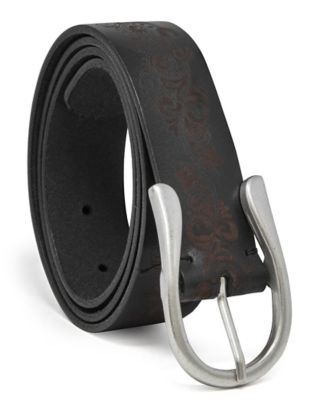 Timberland Women's Leather Laser-Etched Belt, 35 mm
