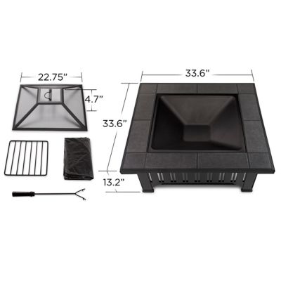 Image showing  Wood-Burning Outdoor Lafayette Fire Pit, 33.6 in.